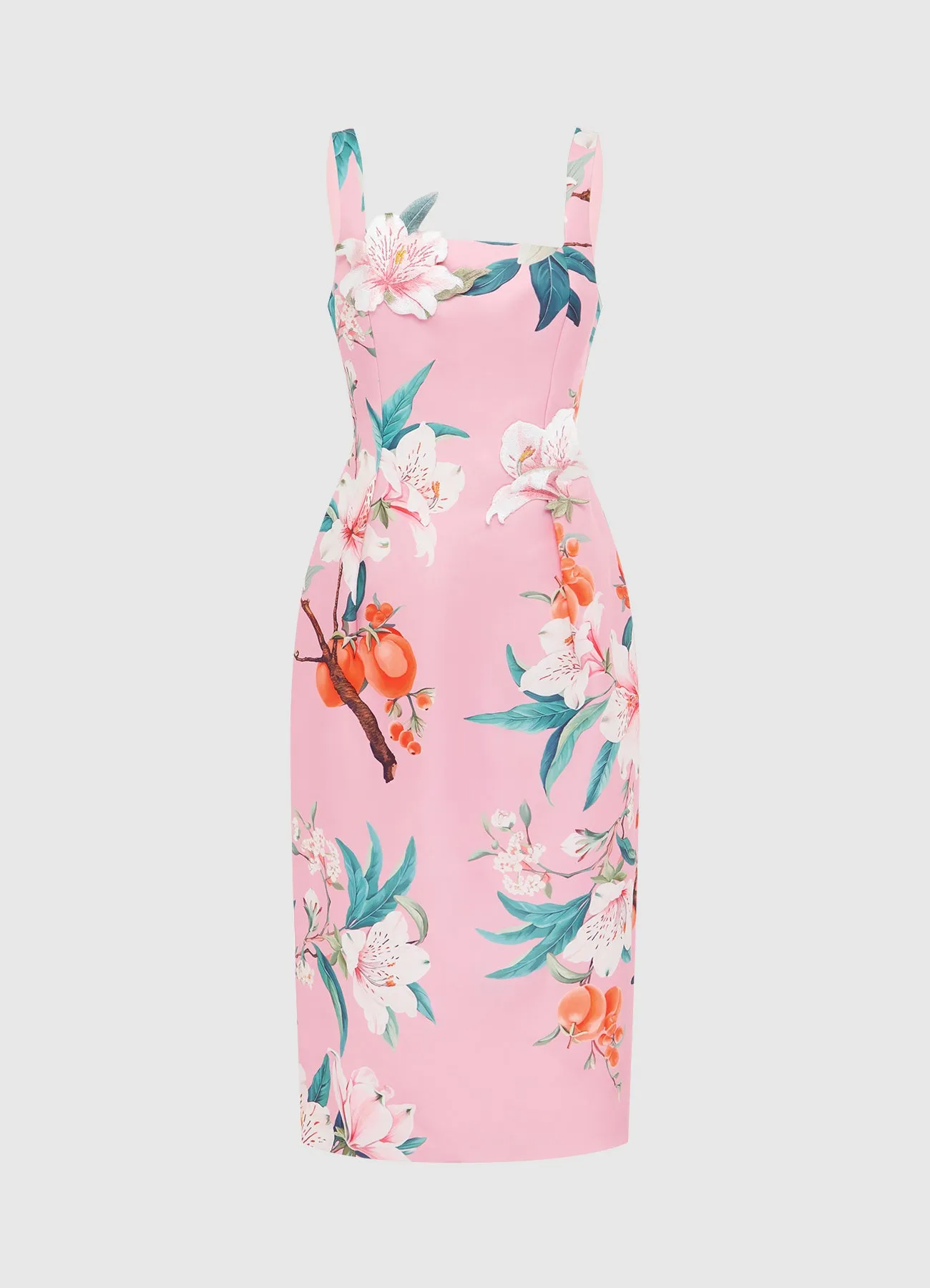 Larissa Midi Dress - Lavish Print in Pink sold by LEO LIN