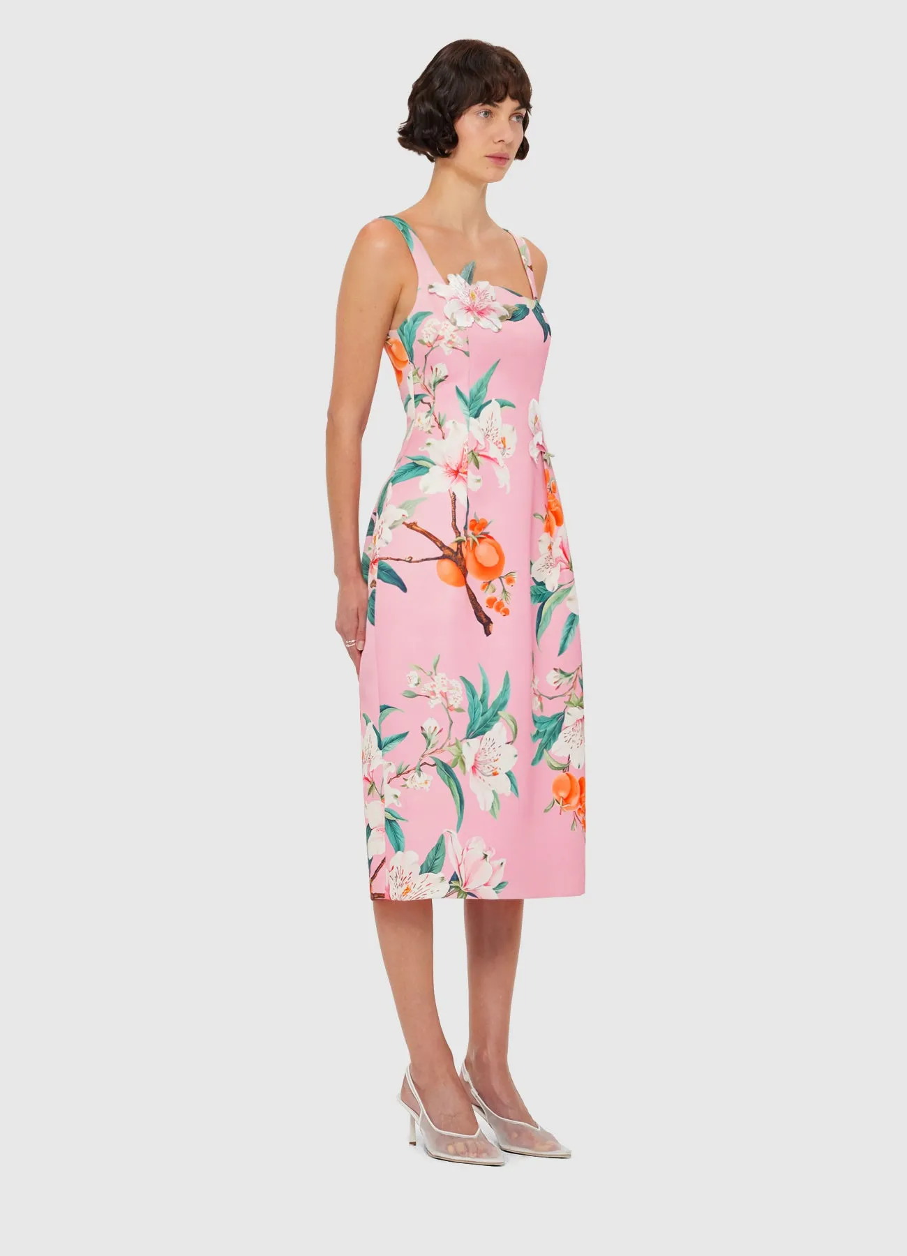 Larissa Midi Dress - Lavish Print in Pink sold by LEO LIN product image thumbnail 3