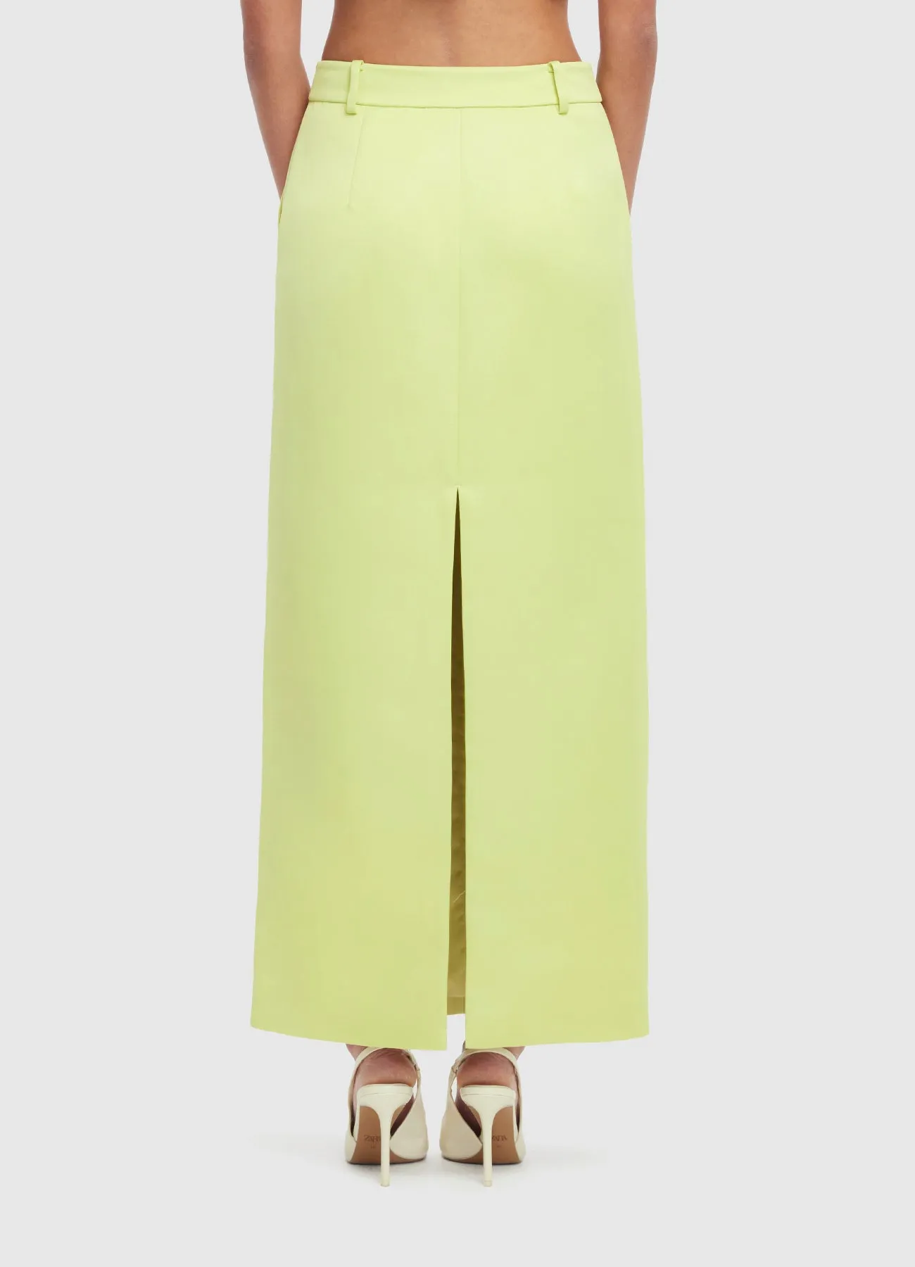 Olivia Petal Maxi Skirt - Chartreuse sold by LEO LIN product image thumbnail 4