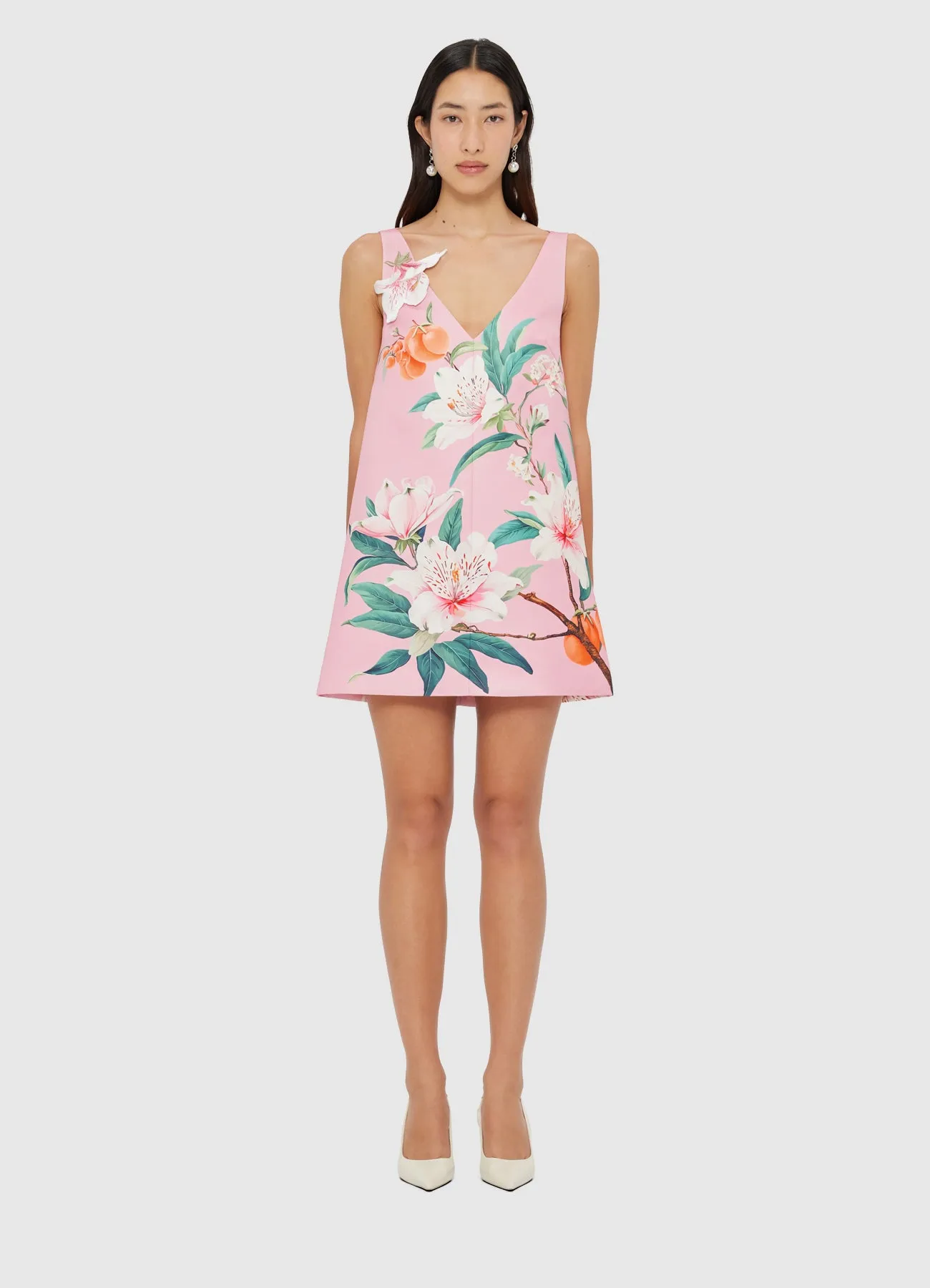Kaelyn V Neck Mini Dress - Lavish Print in Pink sold by LEO LIN product image thumbnail 2