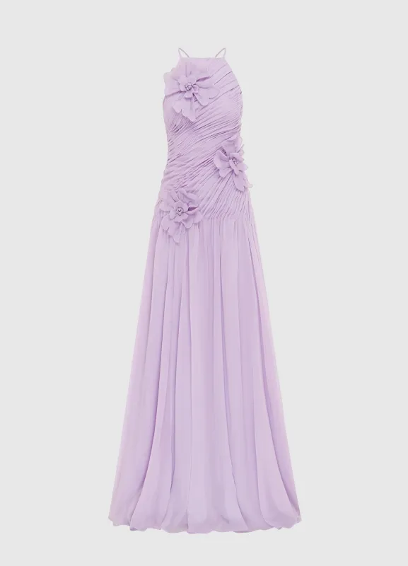Amya Petal Gown - Lilac sold by LEO LIN