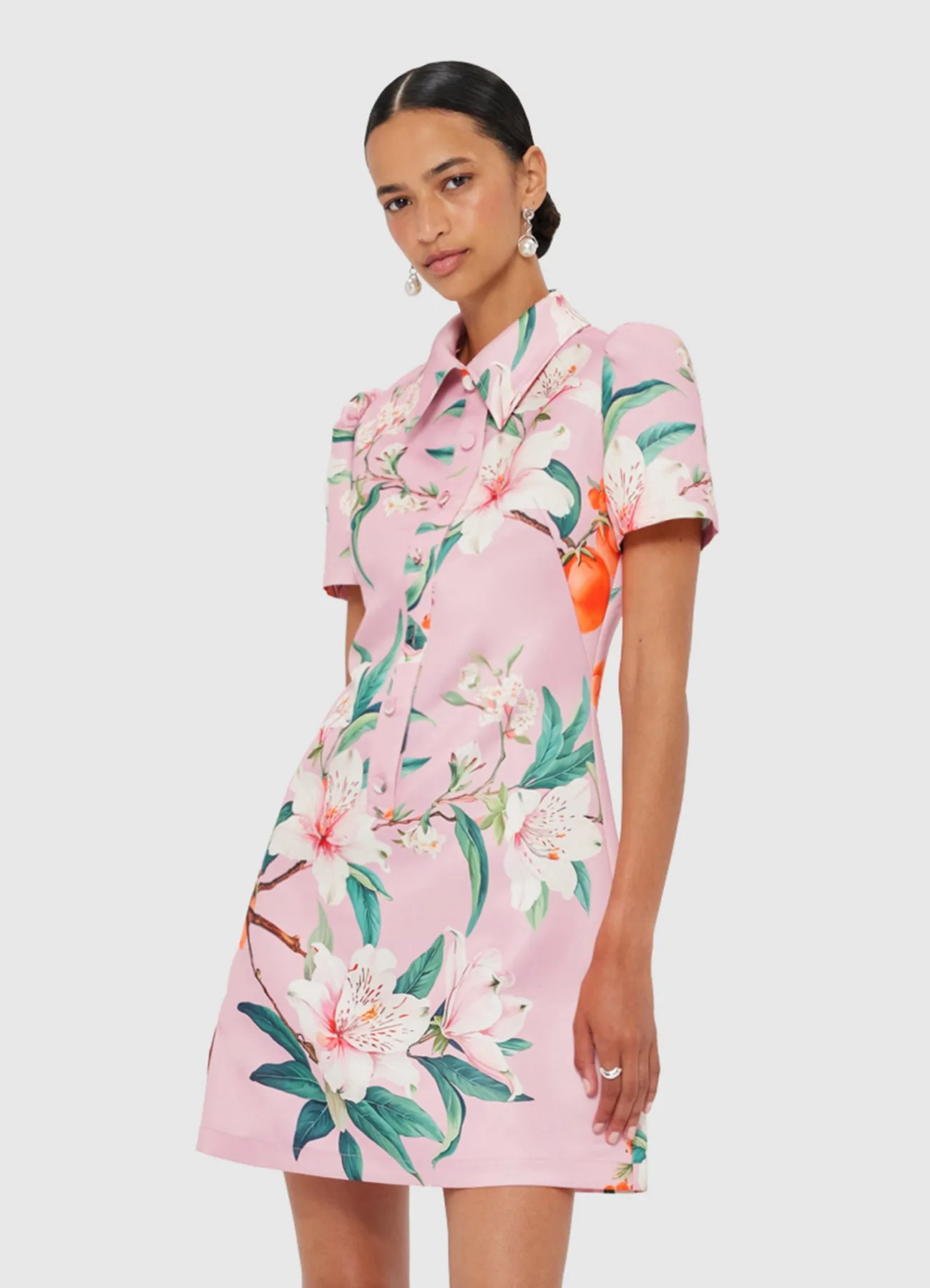 Brooke Mini Dress - Lavish Print in Pink sold by LEO LIN product image thumbnail 5