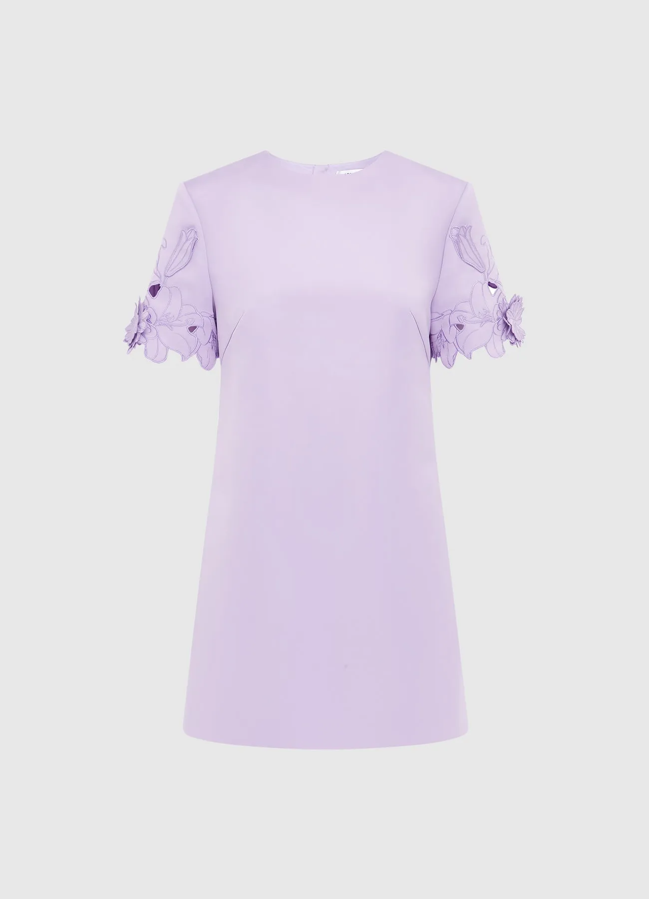 Aurie Appliqué Short Sleeve Mini Dress - Lilac sold by LEO LIN