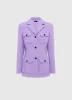 Edith Tweed Pocket Blazer - Violet sold by LEO LIN
