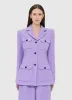 Edith Tweed Pocket Blazer - Violet sold by LEO LIN