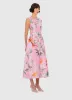 Cleo Printed Sleeveless Midi Dress - Lavish Print in Pink sold by LEO LIN