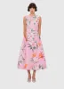 Cleo Printed Sleeveless Midi Dress - Lavish Print in Pink sold by LEO LIN