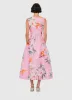 Cleo Printed Sleeveless Midi Dress - Lavish Print in Pink sold by LEO LIN