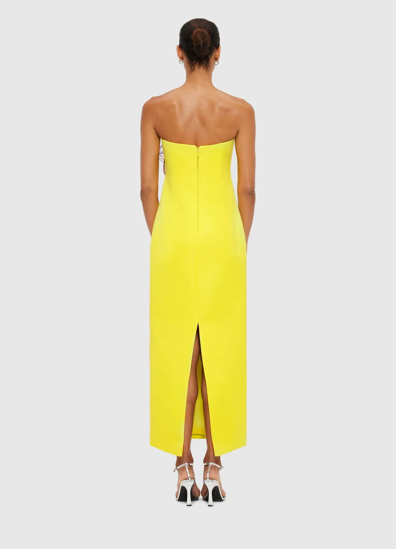 Rayna Appliqué Floral Maxi Dress - Iris Print in Yellow sold by LEO LIN product image thumbnail 4