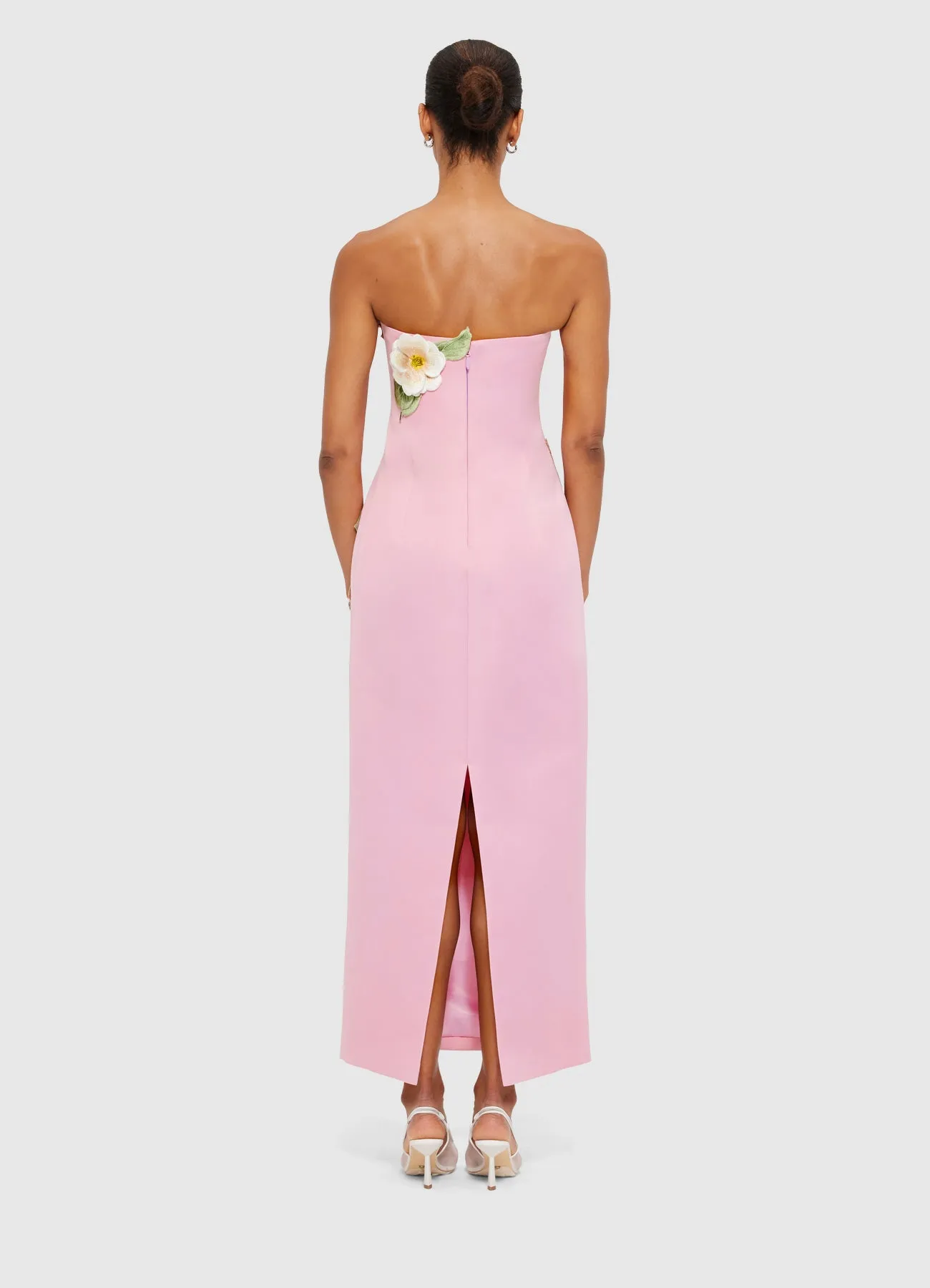 Rayna Appliqué Floral Bustier Maxi Dress - Camelia Print sold by LEO LIN product image thumbnail 4