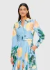 Zara Shirt Midi Dress - Hydrangea Print in Cornflower Blue sold by LEO LIN