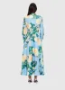Zara Shirt Midi Dress - Hydrangea Print in Cornflower Blue sold by LEO LIN