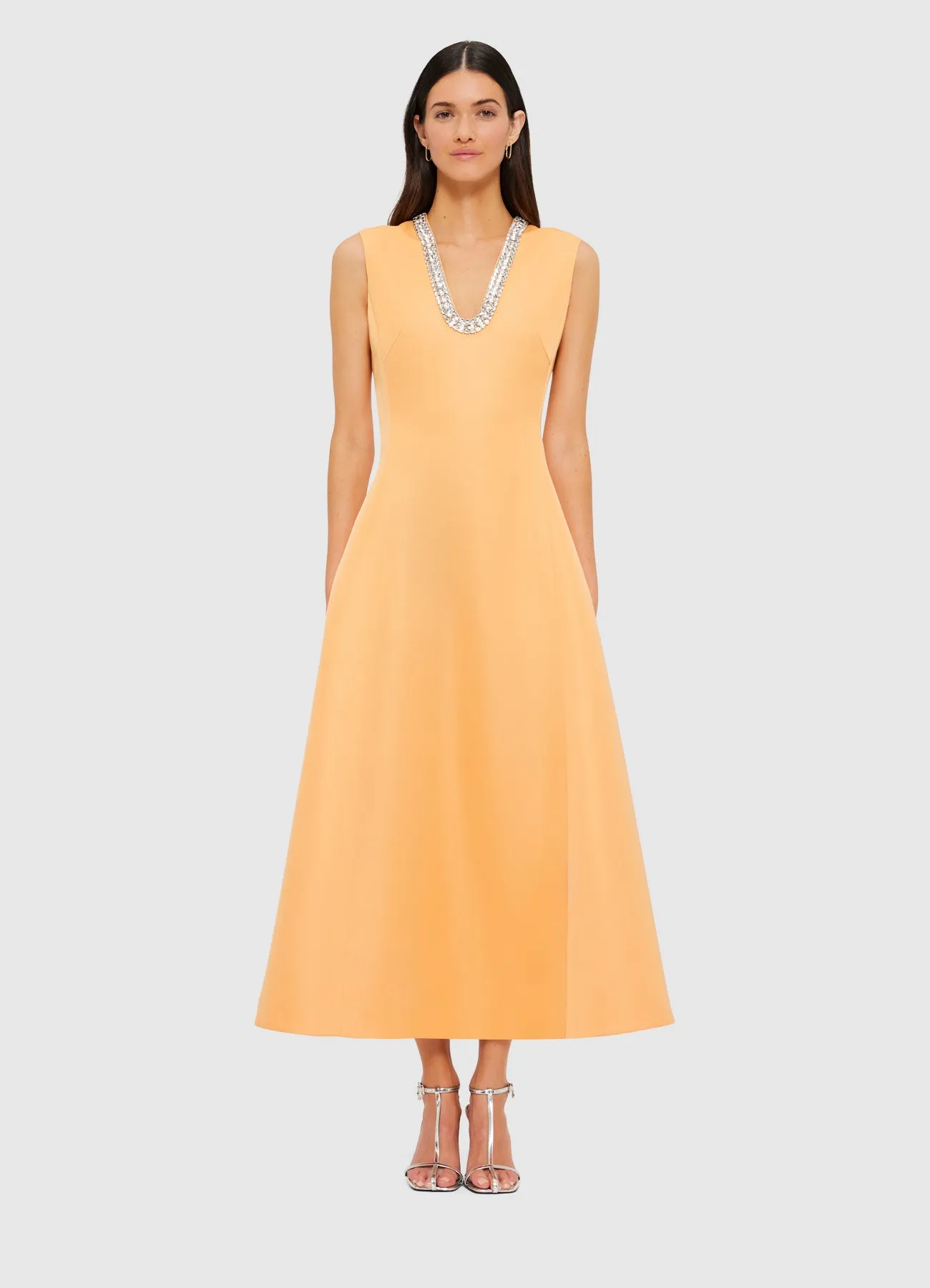 Nicola Embellished Midi Dress - Ochre sold by LEO LIN product image thumbnail 2