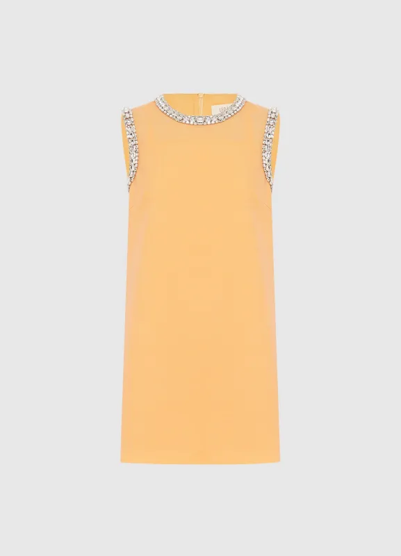 Fergie Embellished Mini Dress - Ochre sold by LEO LIN