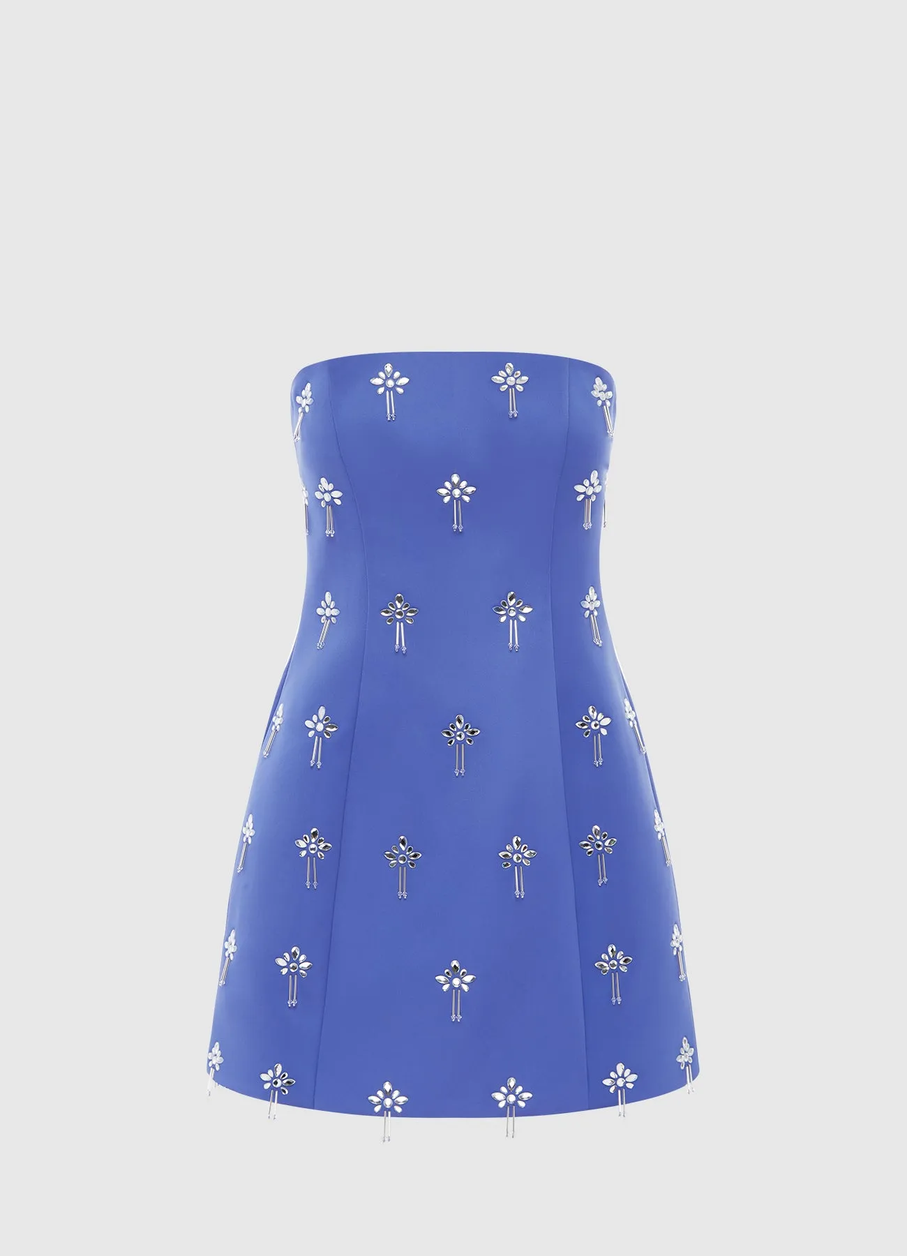 Roselle Embellished Bustier Mini Dress - Sapphire sold by LEO LIN