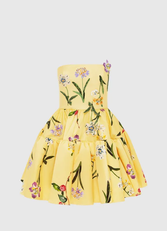 Skye Bustier Mini Dress - Wild Flower in Sorbet sold by LEO LIN