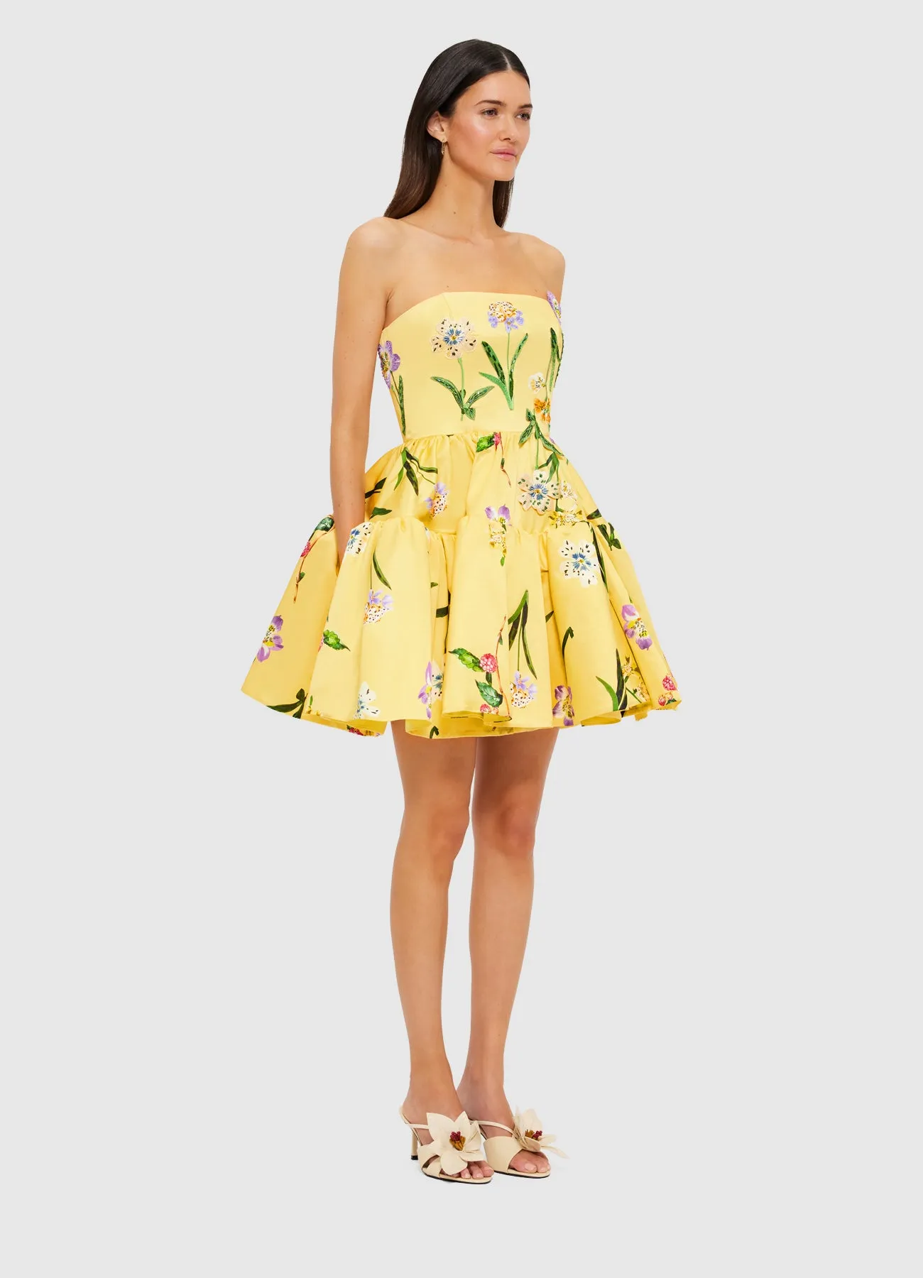 Skye Bustier Mini Dress - Wild Flower in Sorbet sold by LEO LIN product image thumbnail 3