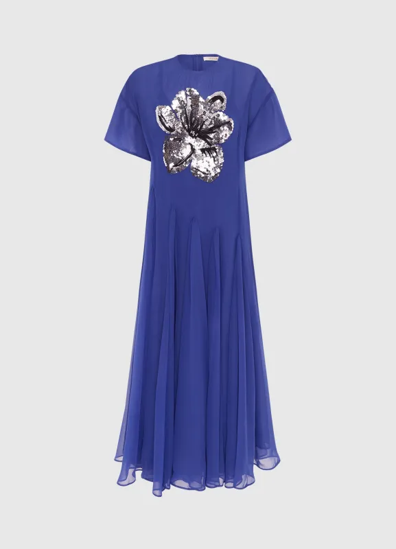Desiree Embellished Midi Dress - Sapphire sold by LEO LIN