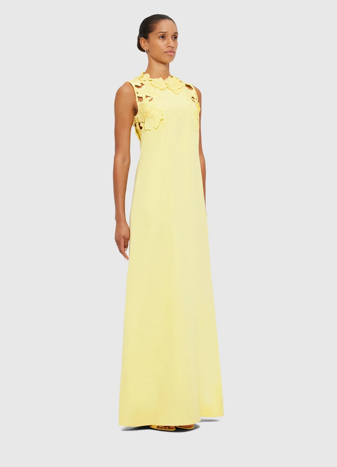Solene Appliqué Maxi Dress - Sorbet Yellow sold by LEO LIN product image thumbnail 3