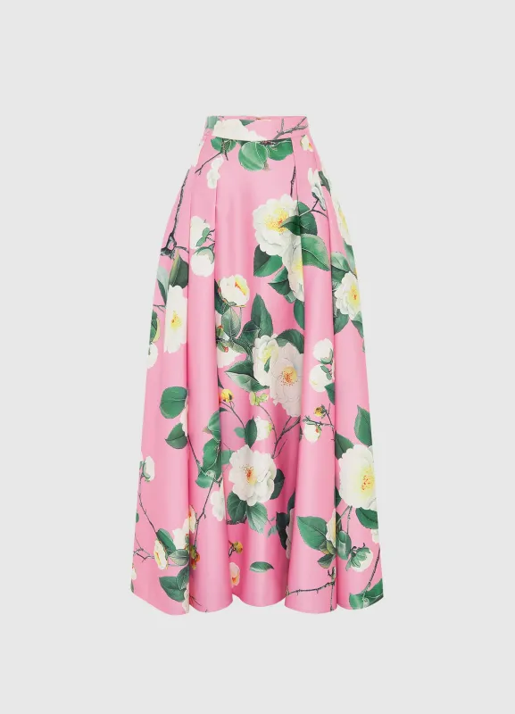 Reinette Skirt - Camelia Print sold by LEO LIN