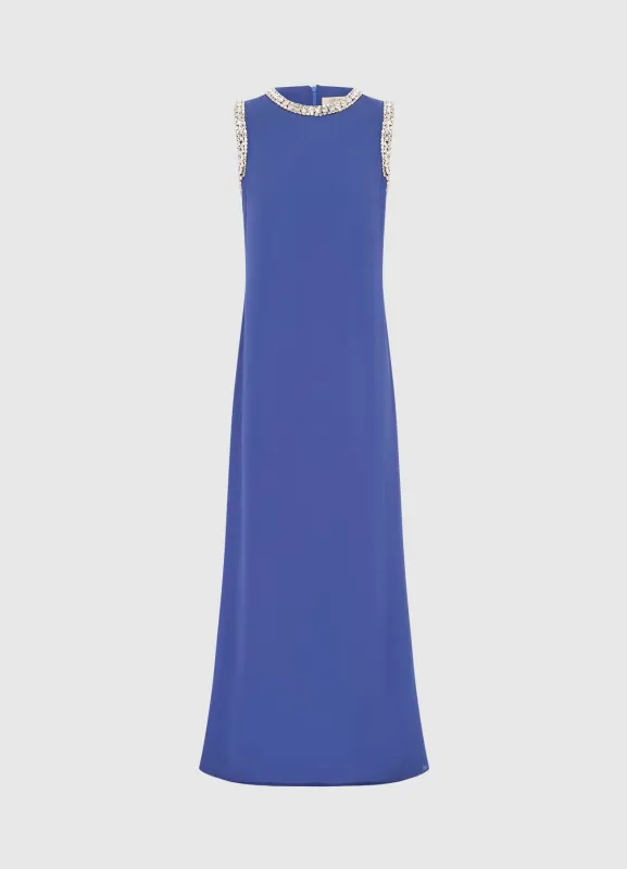 Sylvette Embellished Maxi Dress - Sapphire sold by LEO LIN