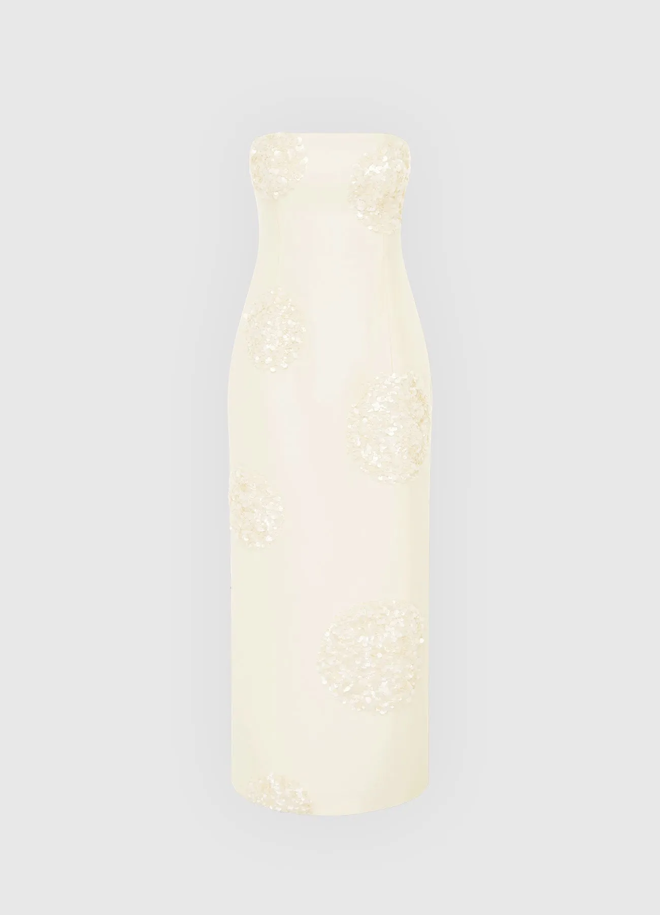 Rayna Embellished Bustier Maxi Dress - Cream sold by LEO LIN