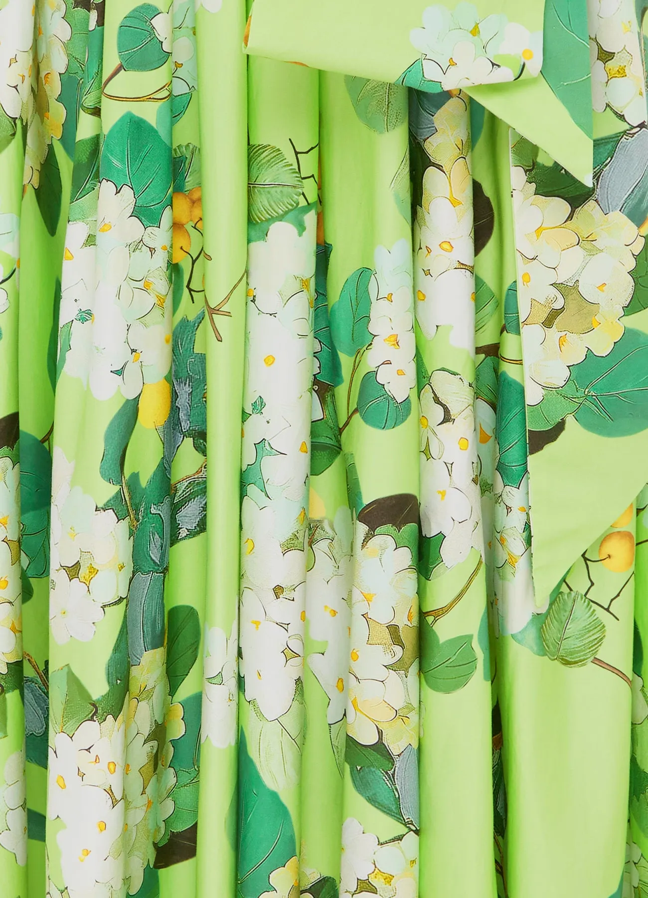 Valerie Maxi Skirt - Hydrangea in Lime sold by LEO LIN product image thumbnail 5