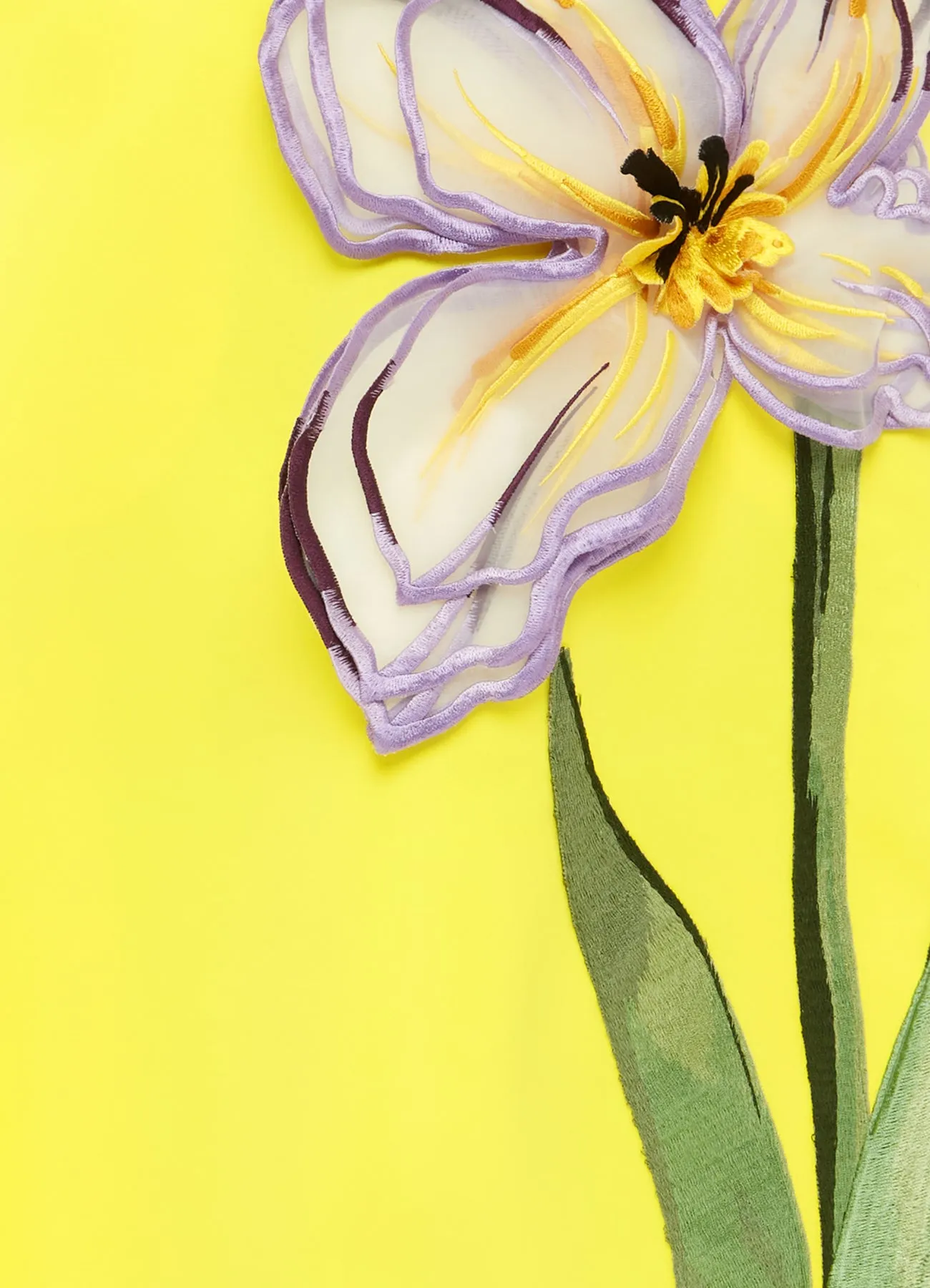 Rafaela Appliqué Maxi Skirt - Iris Print in Yellow sold by LEO LIN product image thumbnail 5