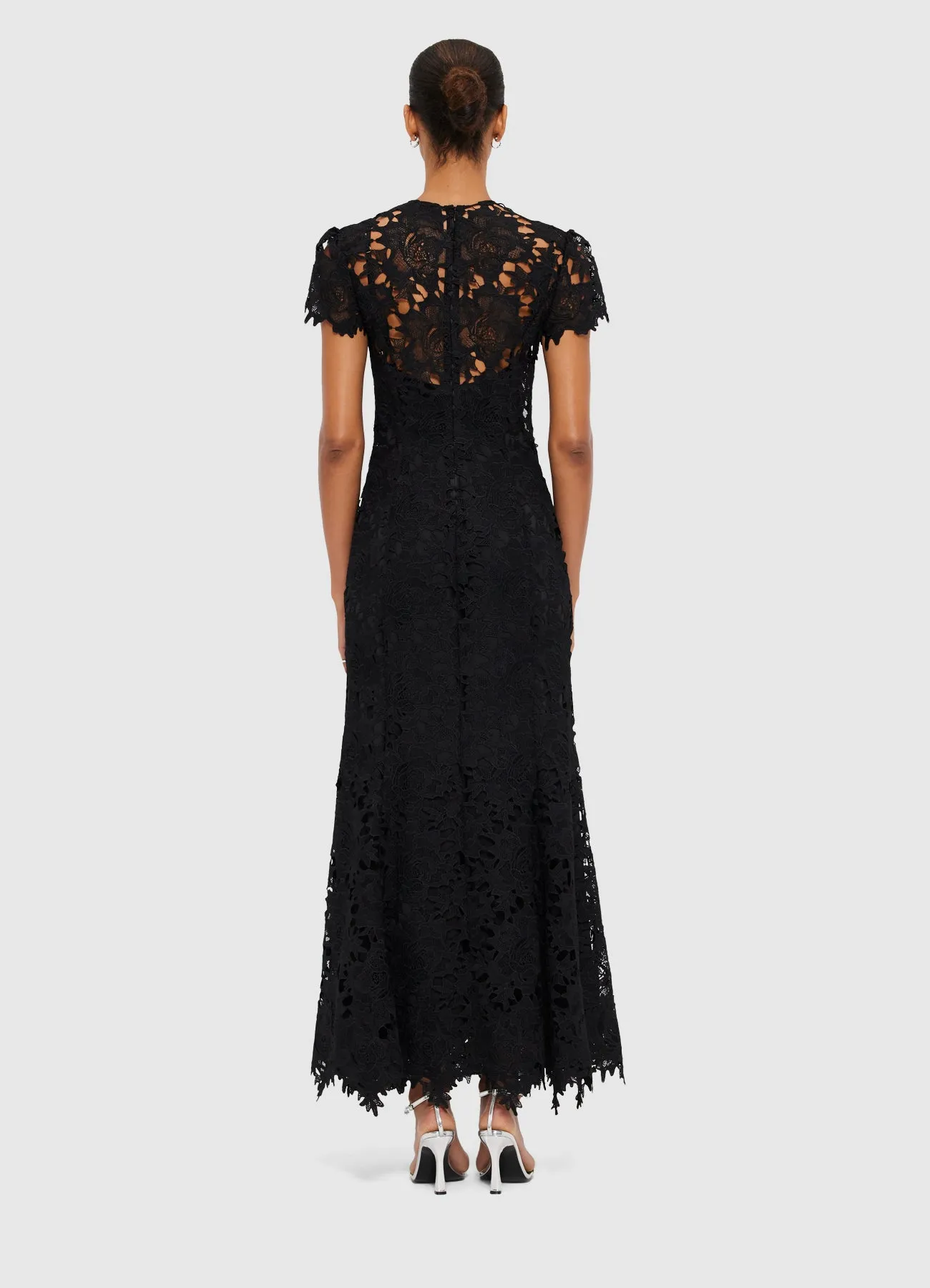 Monique Embroidered Lace Maxi Dress - Ebony sold by LEO LIN product image thumbnail 4