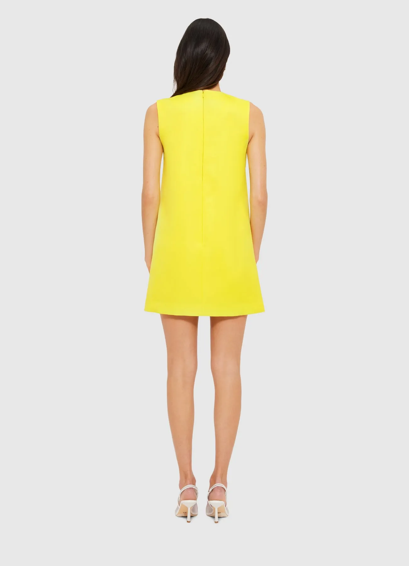 Yvonne Appliqué Floral Mini Dress - Iris Print in Yellow sold by LEO LIN product image thumbnail 4