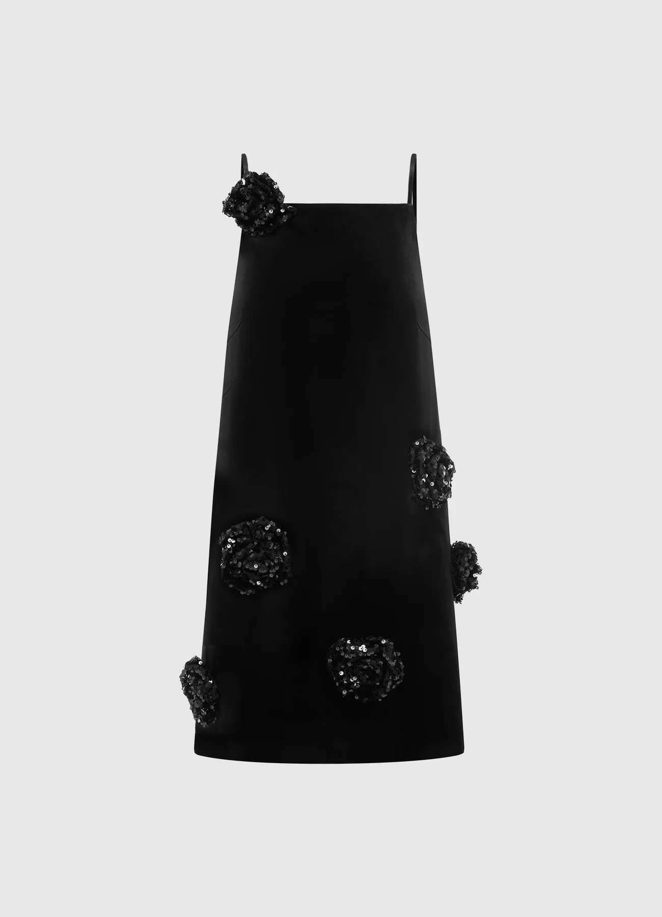 Leia Velvet Mini Dress - Onyx sold by LEO LIN