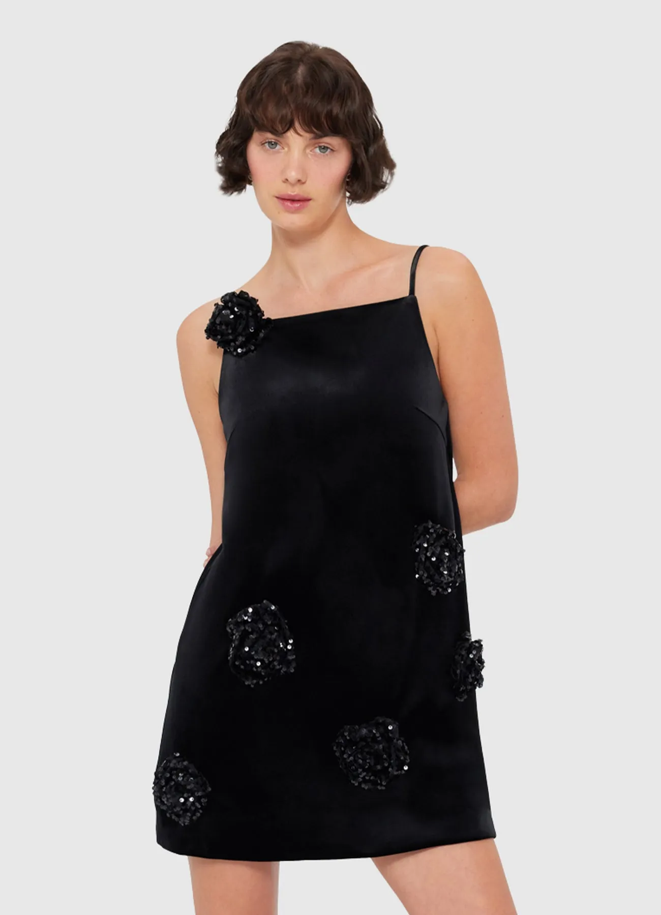 Leia Velvet Mini Dress - Onyx sold by LEO LIN product image thumbnail 5