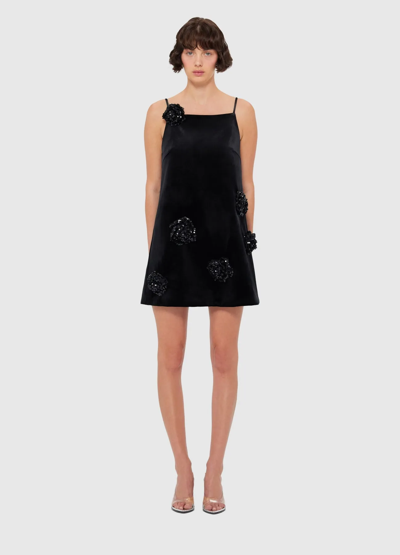 Leia Velvet Mini Dress - Onyx sold by LEO LIN product image thumbnail 2