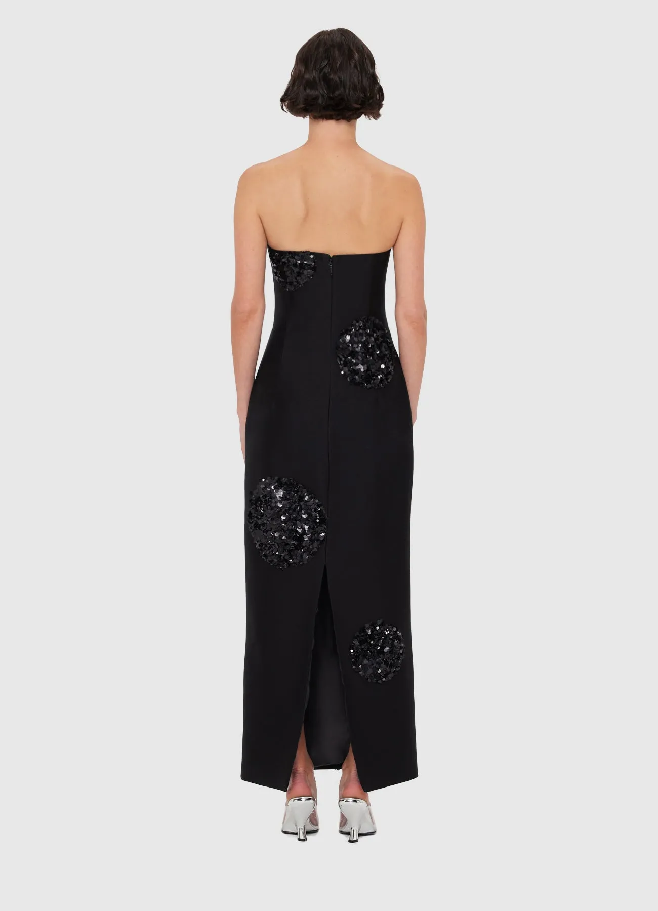 Rayna Embellished Bustier Maxi Dress - Onyx sold by LEO LIN product image thumbnail 4