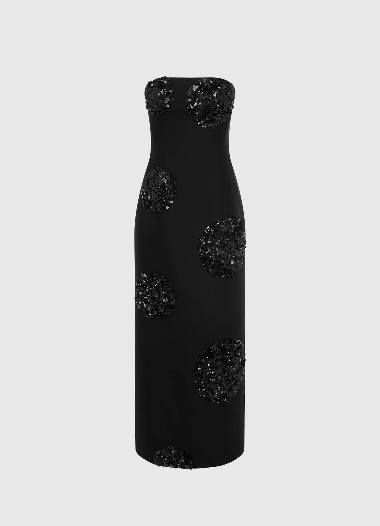 Rayna Embellished Bustier Maxi Dress - Onyx sold by LEO LIN