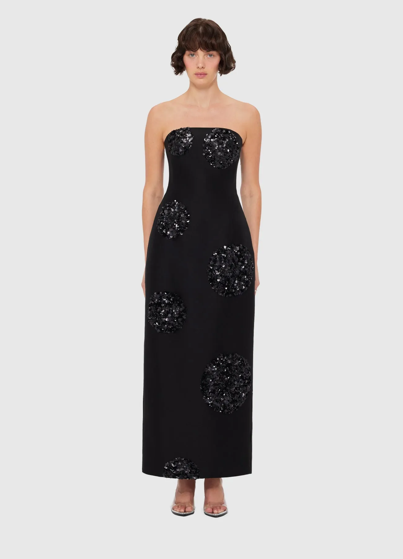 Rayna Embellished Bustier Maxi Dress - Onyx sold by LEO LIN product image thumbnail 2