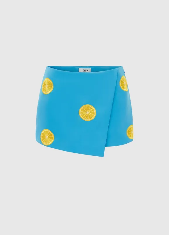 Aria Embroidered Skort - Citrus Embroidery sold by LEO LIN