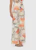 Luisa Pants - Hydrangea Print in Vanilla sold by LEO LIN