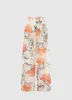 Luisa Pants - Hydrangea Print in Vanilla sold by LEO LIN
