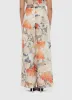 Luisa Pants - Hydrangea Print in Vanilla sold by LEO LIN