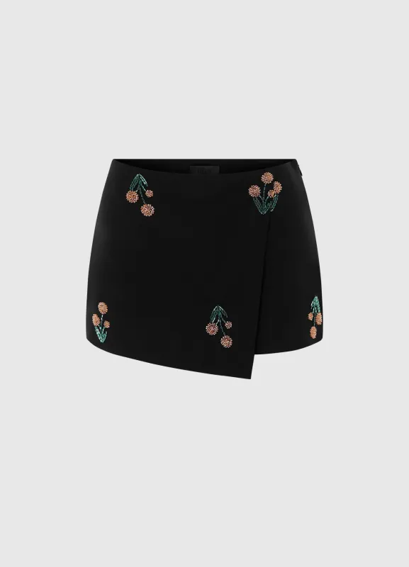 Aria Embellished Skort - Wildflower Beading sold by LEO LIN