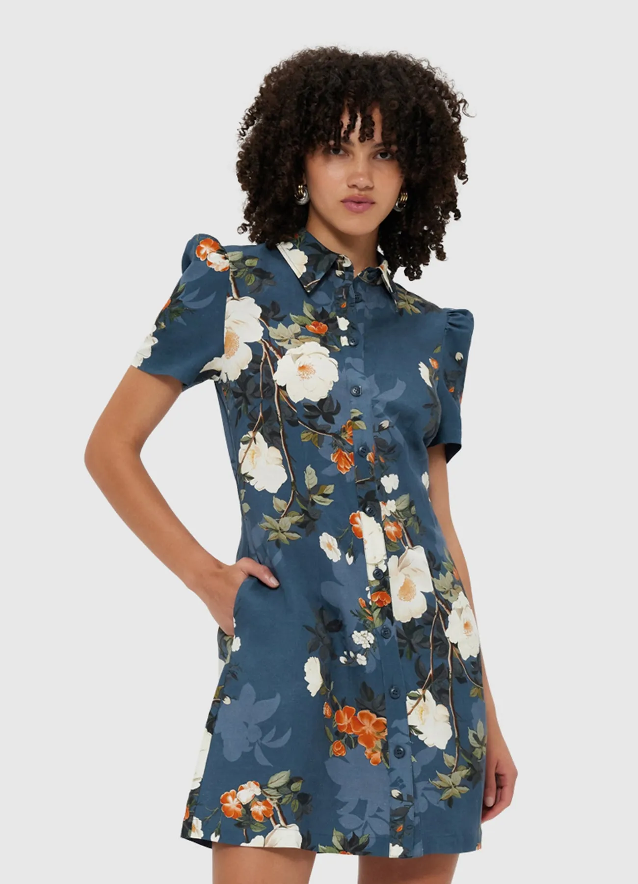 Bronte Mini Dress - Pear Blossom Print sold by LEO LIN product image thumbnail 5
