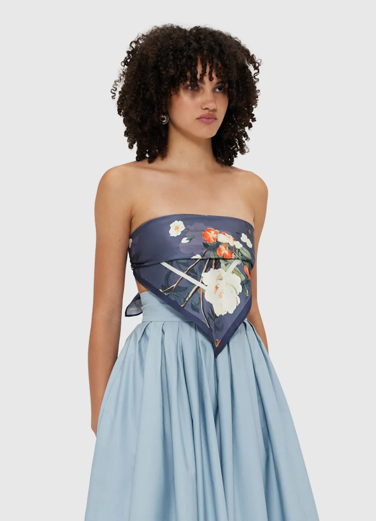 Small Scarf - Pear Blossom Print sold by LEO LIN product image thumbnail 3