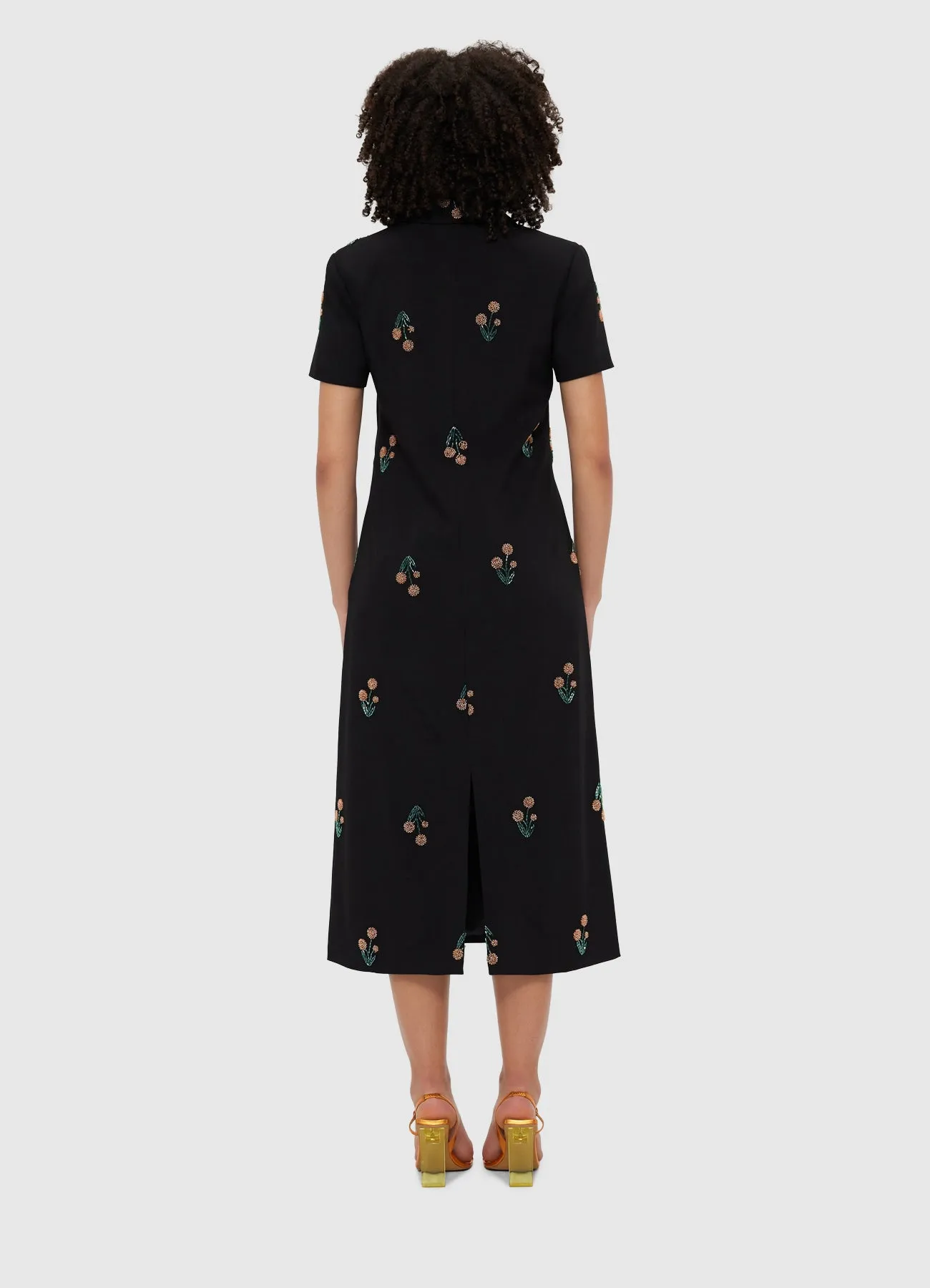 Nadene Embellished Shirt Midi Dress - Wildflower Beading sold by LEO LIN product image thumbnail 4