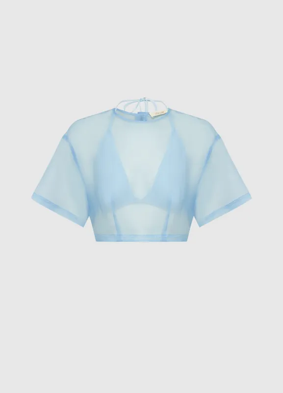 Indie Sleeve Top - Powder Blue made by LEO LIN