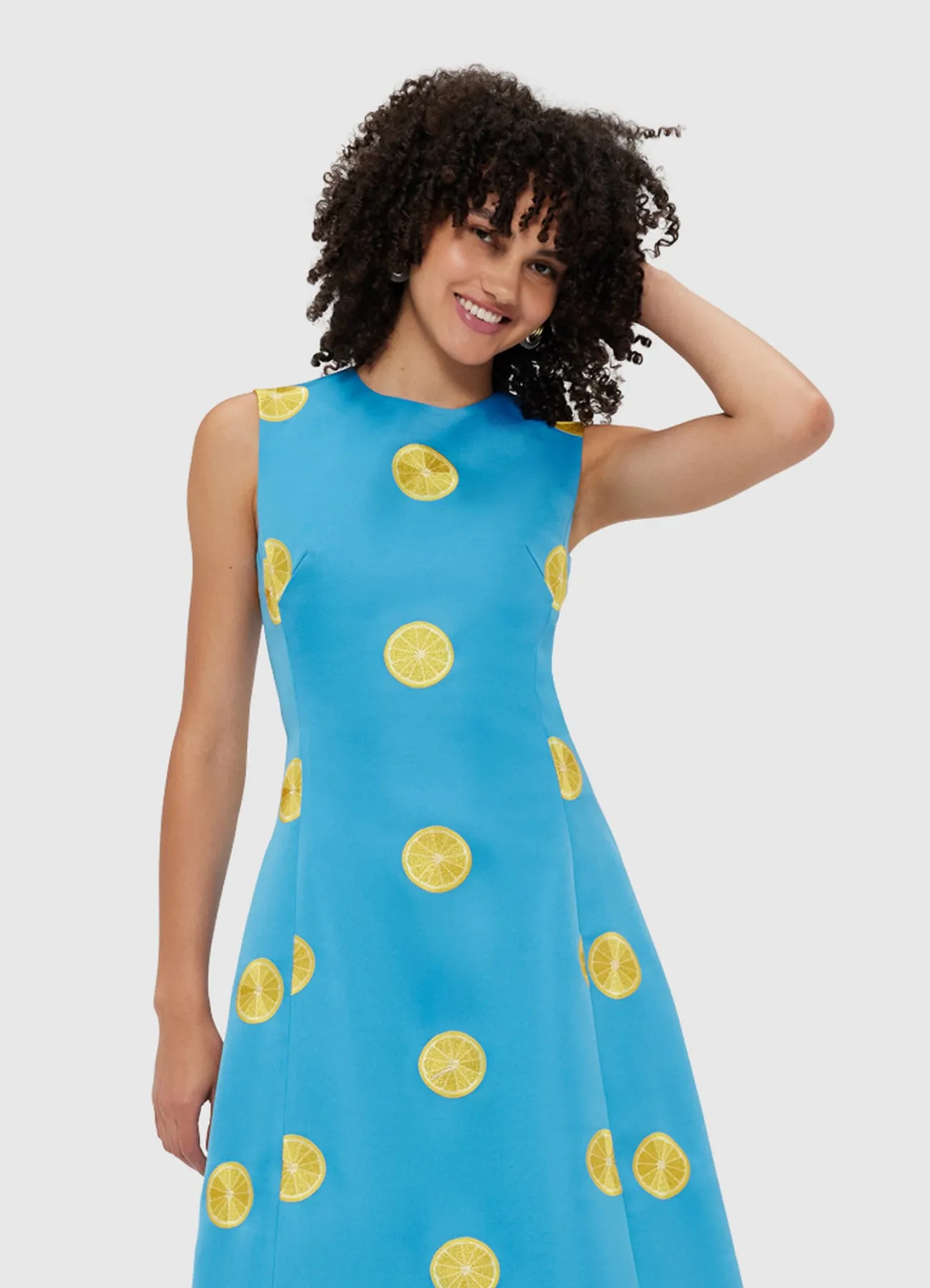 Cleo Embroidered Sleeveless Midi Dress - Citrus Embroidery sold by LEO LIN product image thumbnail 5