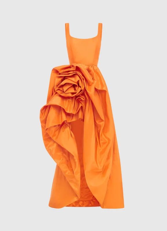 Illiana Rose Gown - Tangerine sold by LEO LIN