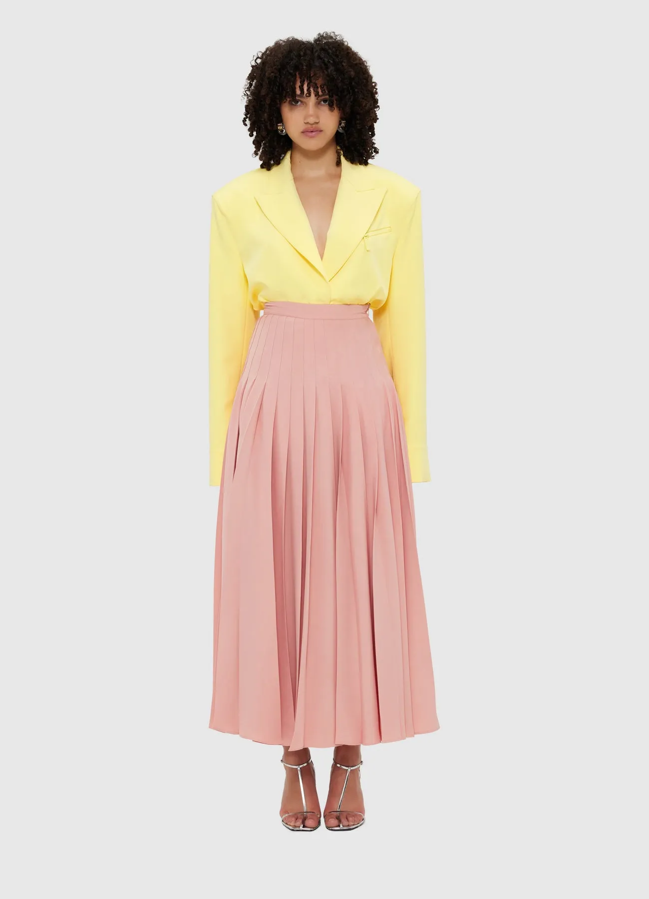 Tori Pleated Maxi Skirt - Light Rose sold by LEO LIN product image thumbnail 2