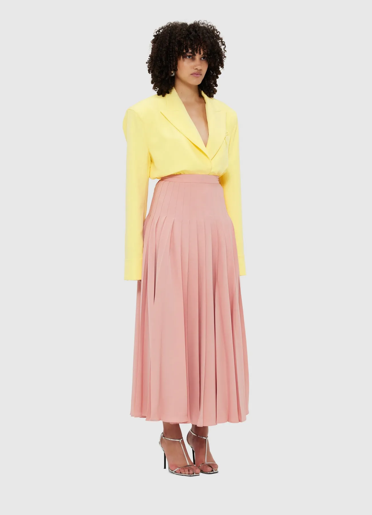Tori Pleated Maxi Skirt - Light Rose sold by LEO LIN product image thumbnail 3