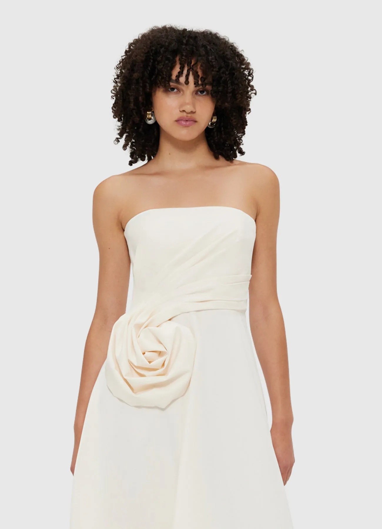 Ivanna Rose Bustier Midi Dress - Vanilla sold by LEO LIN product image thumbnail 5